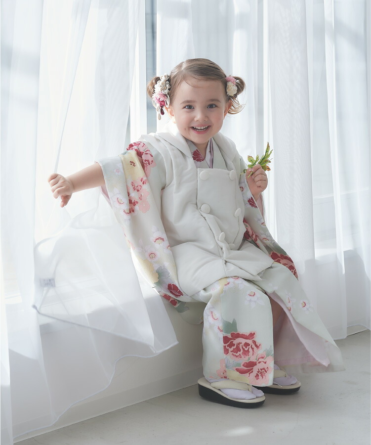 楽天市場】七五三 着物 3歳 被布セット 女の子 KOHARU 薄緑 ライト