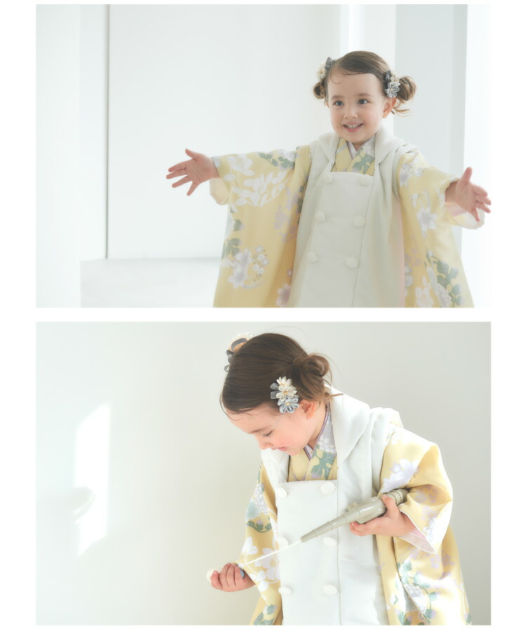 楽天市場】七五三 着物 3歳 被布セット 女の子 KOHARU クリームの着物