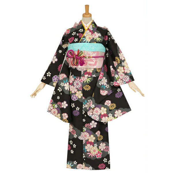 楽天市場】【レンタル】ジュニア 振袖 レンタル フルセットレンタル 黒