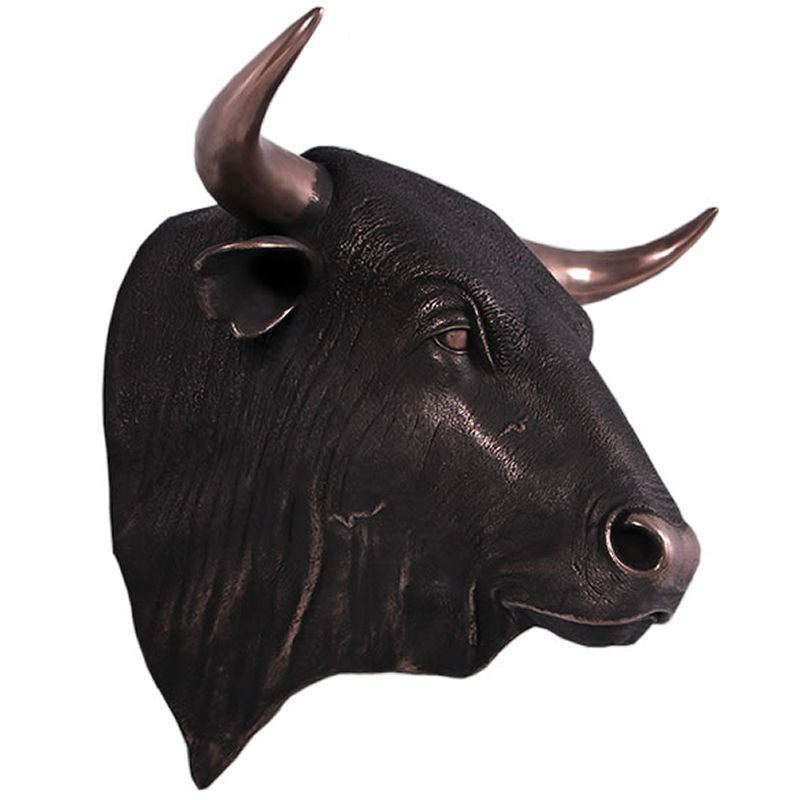 楽天市場】実物大 動物 オブジェ 黒毛牛の頭部・ブロンズ インテリア