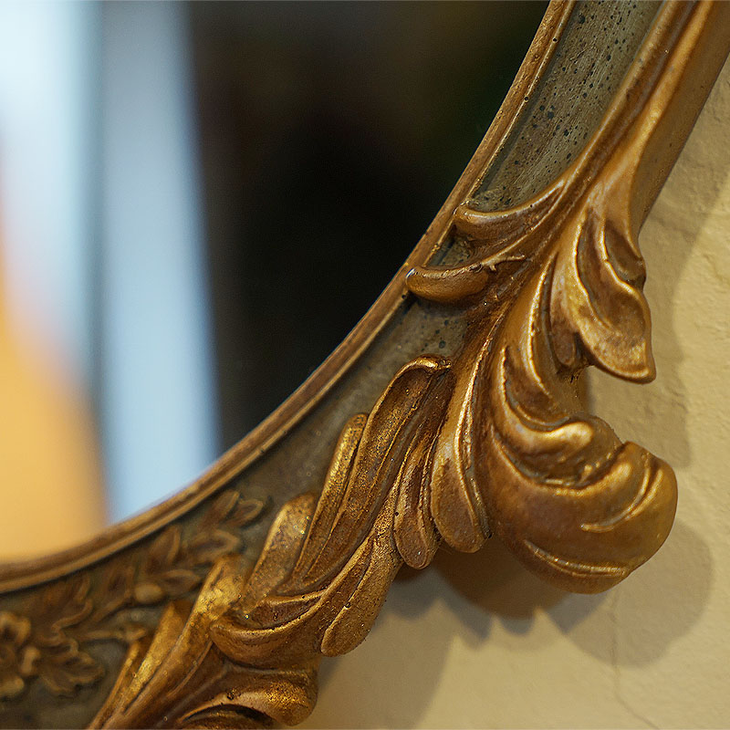 楽天市場】鏡 壁掛け アンティーク クラシック壁掛けミラー オーバル