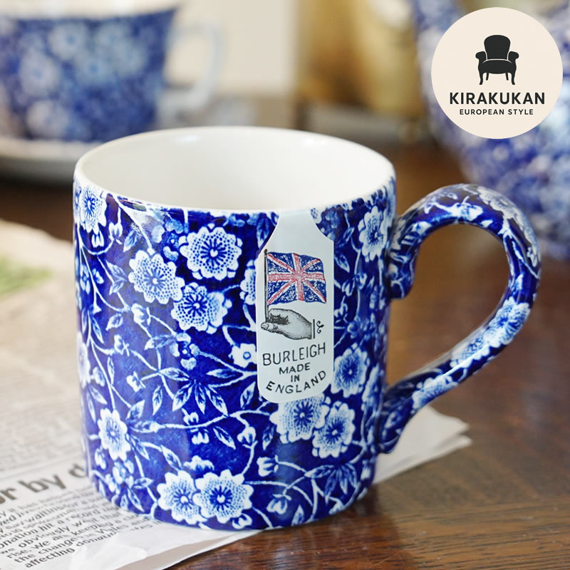楽天市場】Calico ブルーキャリコ バーレイ社 マグカップ イギリス製
