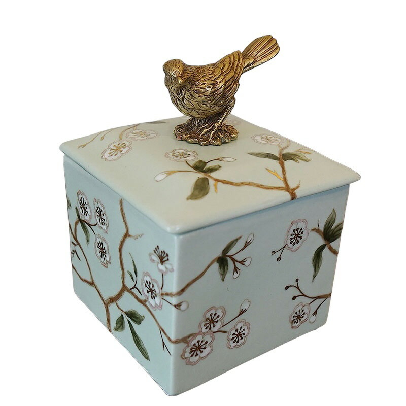 楽天市場】【スーパーセール期間限定価格】 陶器 小物入れ 小鳥1羽