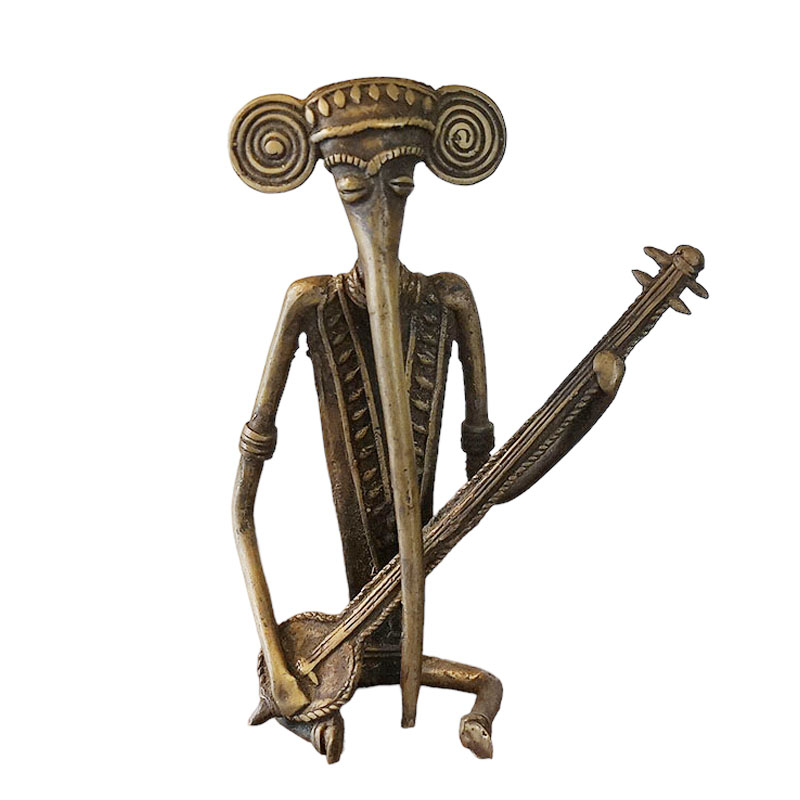 楽天市場】インド製 ブラス 真鍮製 置物 ギター弾き 民芸 希少品