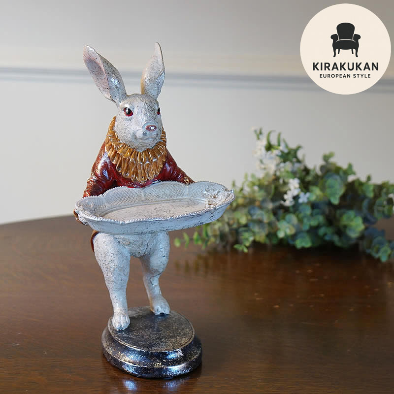 楽天市場】バロックラビット トレイ 置物 おしゃれ オブジェ 置物