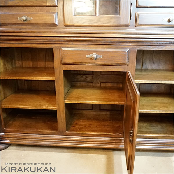 楽天市場】輸入家具 オランダ家具 グランドキャビネット 食器棚 オーク