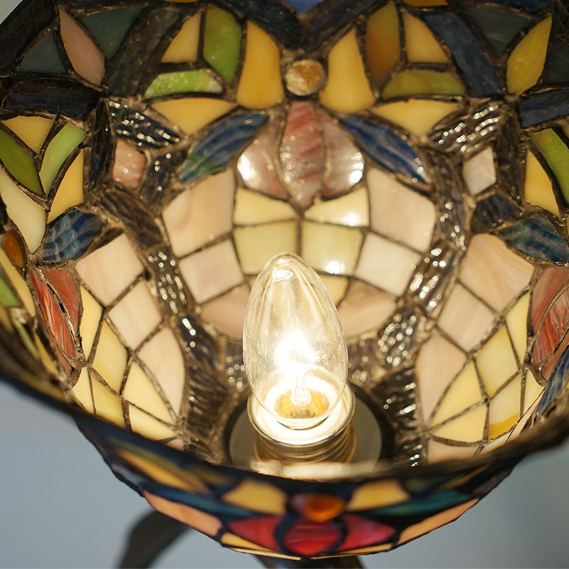 楽天市場】ステンドグラスランプ テーブルランプ ブロンズ像風 レディ