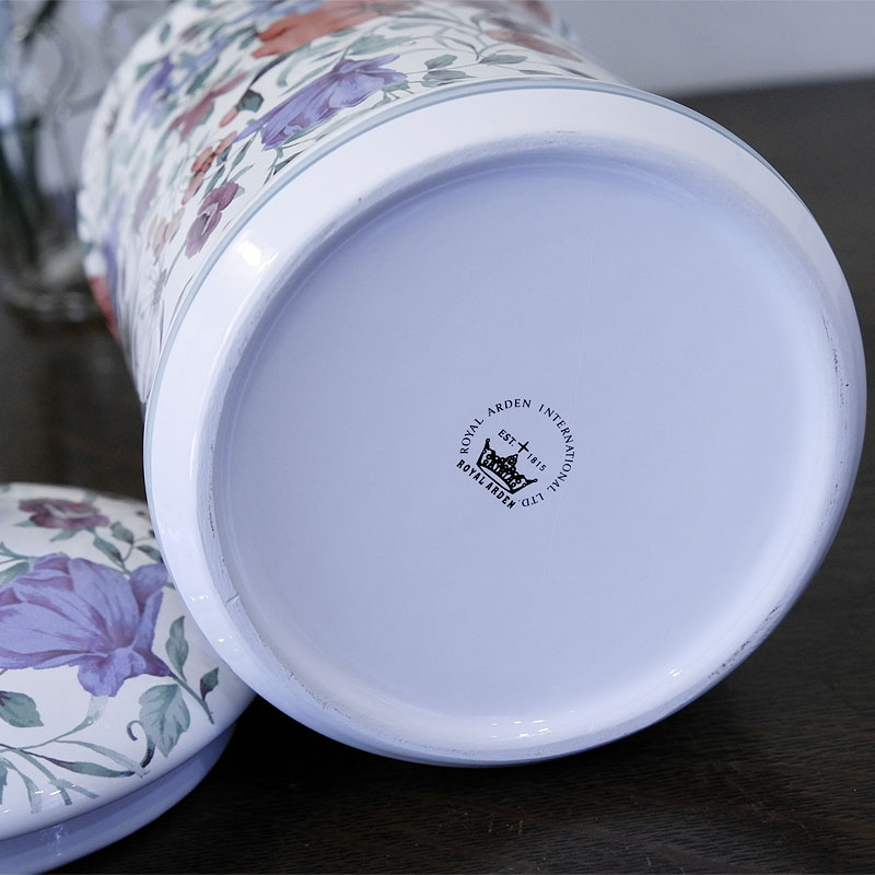 楽天市場】トイレポット 陶器 ロイヤルアーデン フラワーズ 英国風の