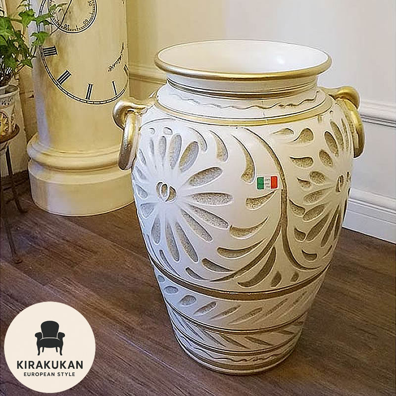 楽天市場】イタリア製 アンブレラスタンド 傘立て 陶器 白 ホワイト 手