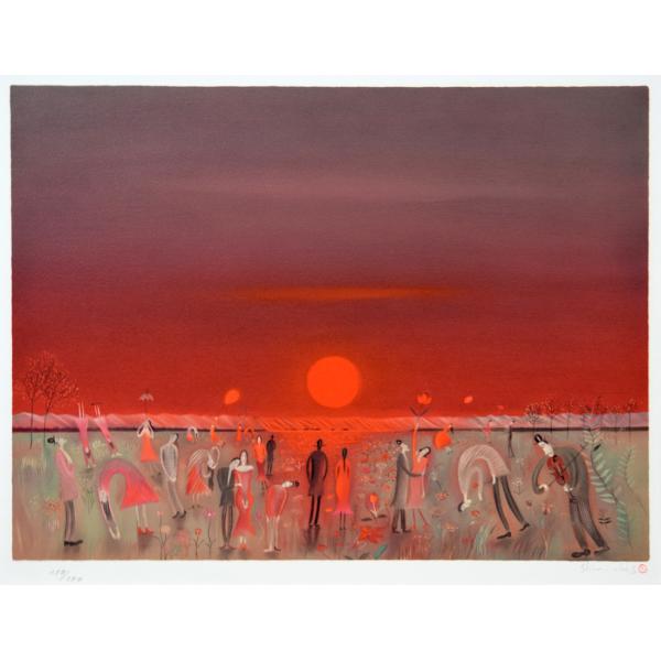 楽天市場】斎藤 真一「陽の野」リトグラフ・限定品 盲目の旅芸人「瞽女