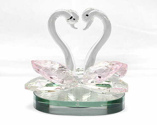 水晶,置物 RCR ロイヤルクリスタルロック白鳥水晶の置物、