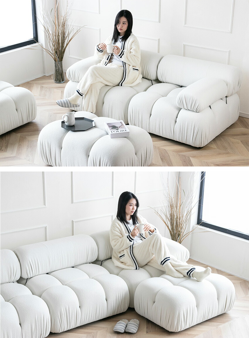 楽天市場】【送料無料】 スツール ソファー もこもこ 1人掛け