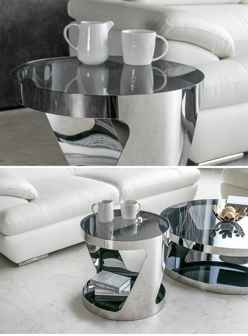 楽天市場】【送料無料】 サイドテーブル モダン 丸 テーブル 高級感