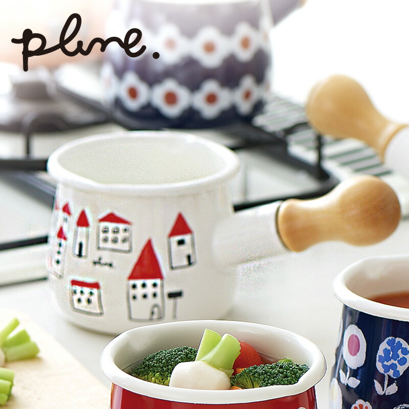 楽天市場】プルーン ホーロー鍋3点セット(akaiyaneno)(PL-SET-B