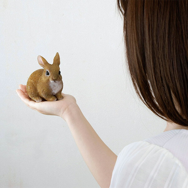 楽天市場】手のりうさぎ (SV-5967) 彫刻風 フィギュア ガーデニング