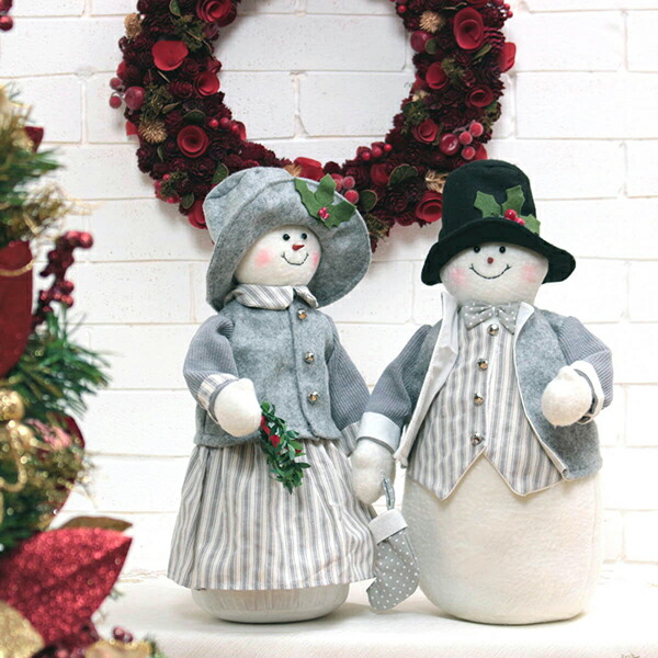 楽天市場】Xmas ドール スノーマンL お母さん お父さん 高さ約40cm