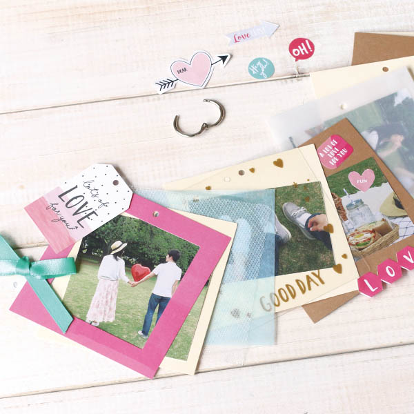 楽天市場】スクエア ラブ ビビッドピンク 89×89mm 写真1枚サイズ