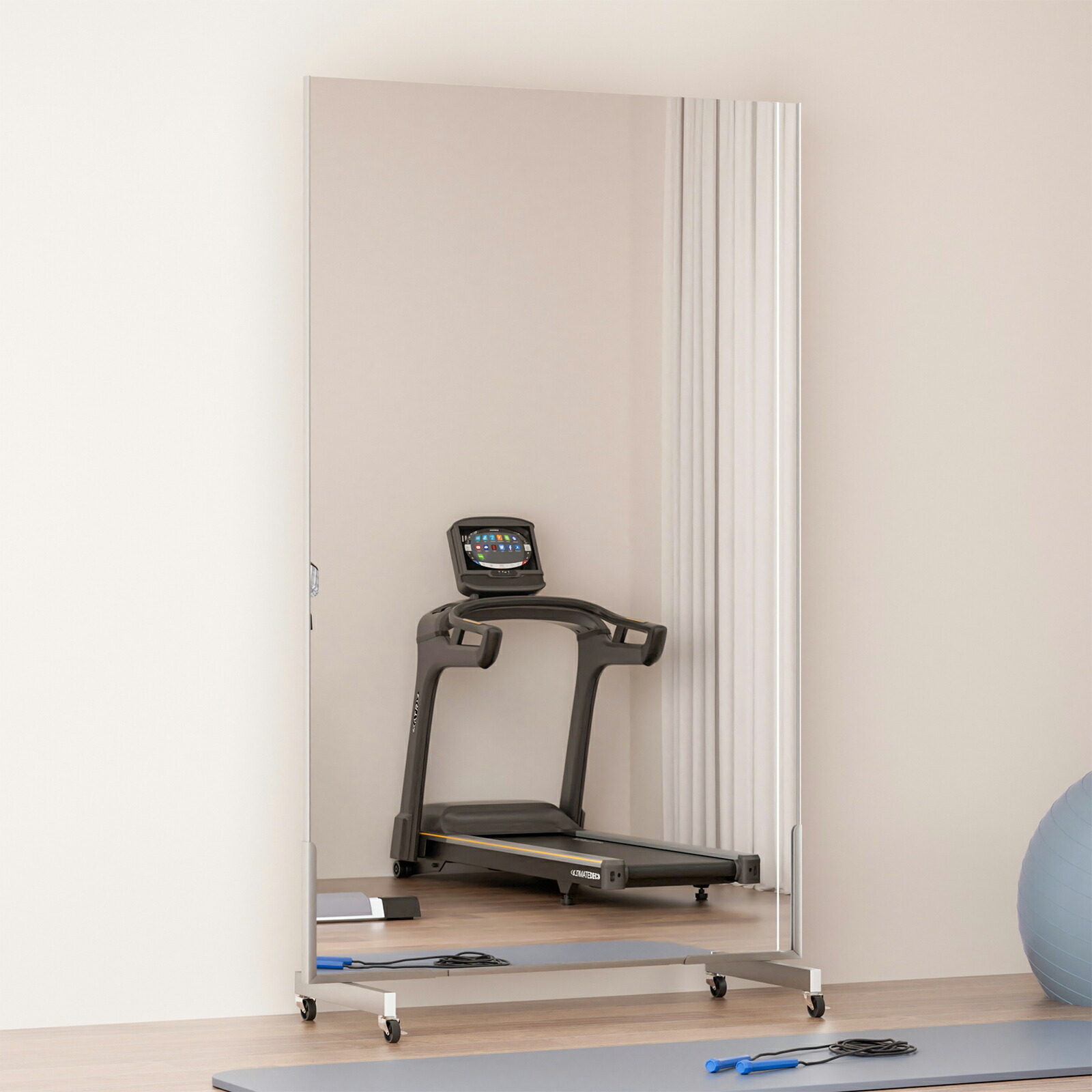 楽天市場】【19／20時～買い物マラソン☆10倍p】キャスター付鏡 割れ