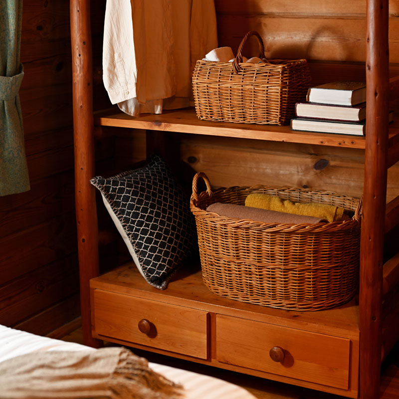 楽天市場】籐家具 ラタン 皮付きラタンのランドリーバスケット 脱衣