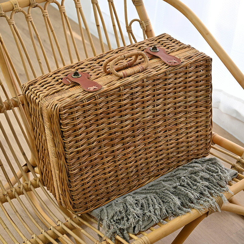 楽天市場】ラタン 籐家具 ラタンバスケット トランクバスケット