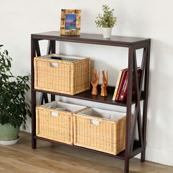 楽天市場】カラーボックスにぴったりのお買い得バスケット3個セット