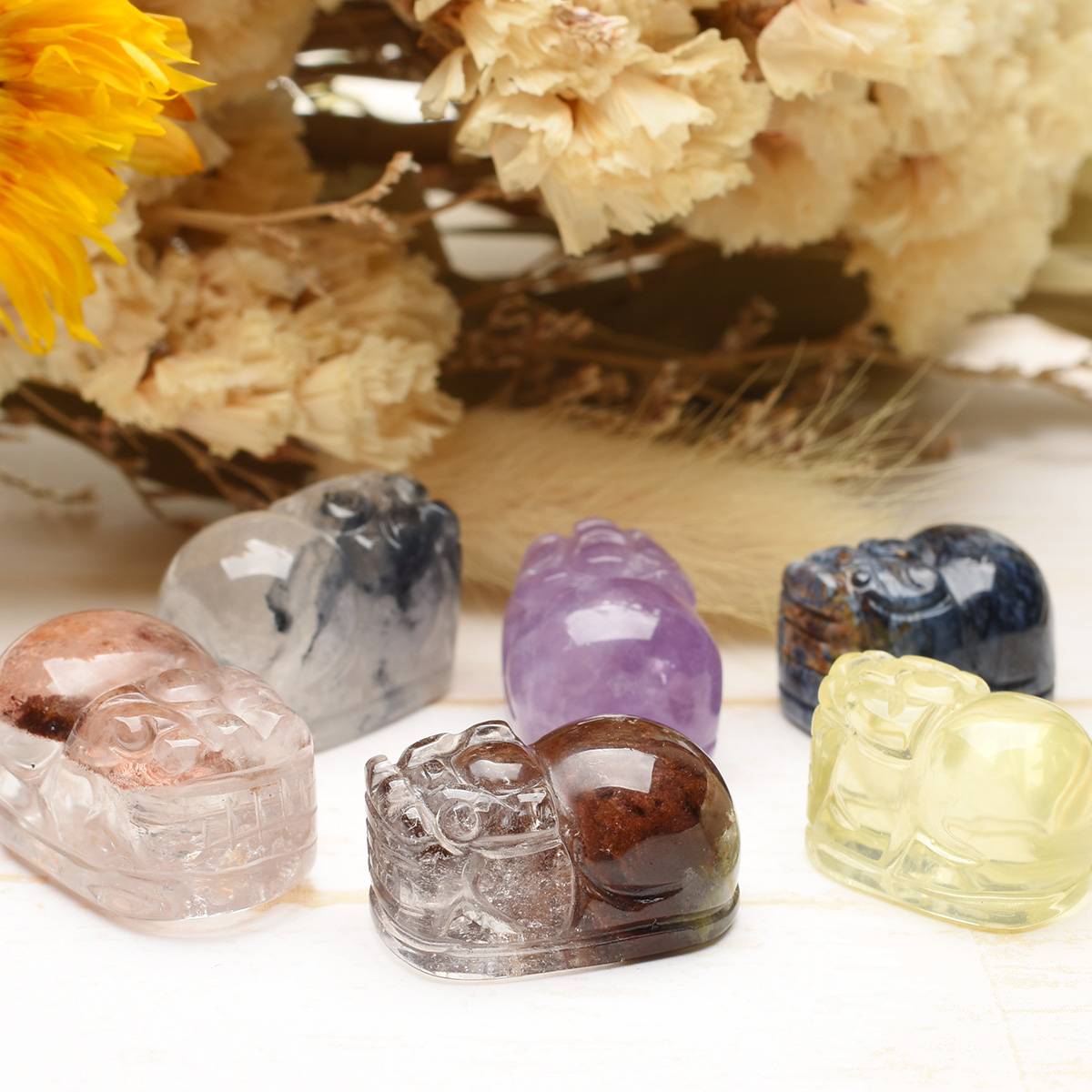 楽天市場】【6種類から選べる】 貔貅彫刻のパワーストーン お守り巾着