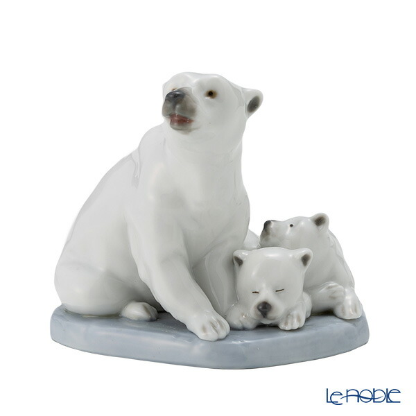 楽天市場】リヤドロ Polar Bear miniature 白くまの親子 5434