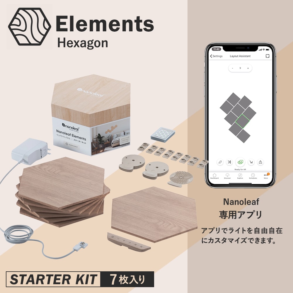 楽天市場】Nanoleaf ナノリーフ Elements Hexagon エレメンツ