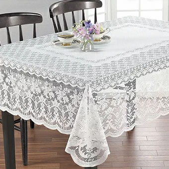 楽天市場】撥水加工レーステーブルクロス 長方形・大 テーブルクロス