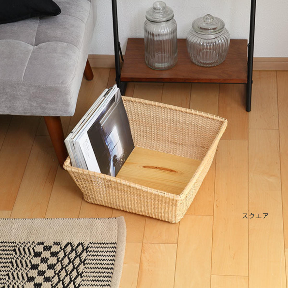 楽天市場】バスケット 籐 ラタン ナンタケット風 小物収納 （ 収納