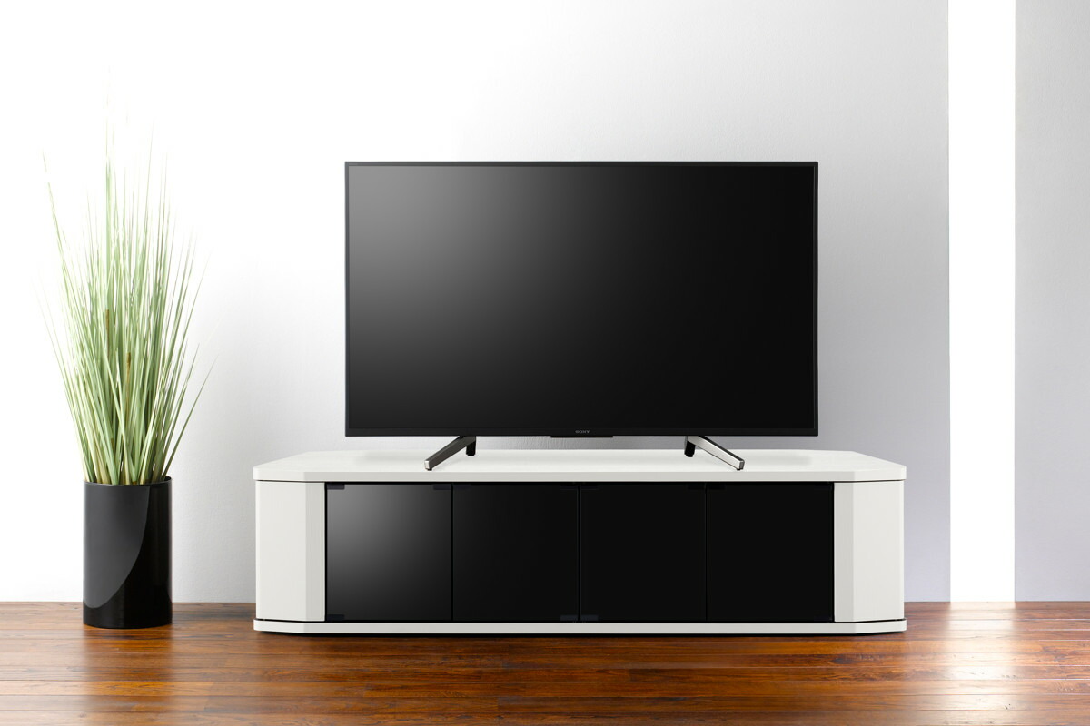 楽天市場】テレビ台 コーナー型 ワイド 木目調 スモークガラス 約幅