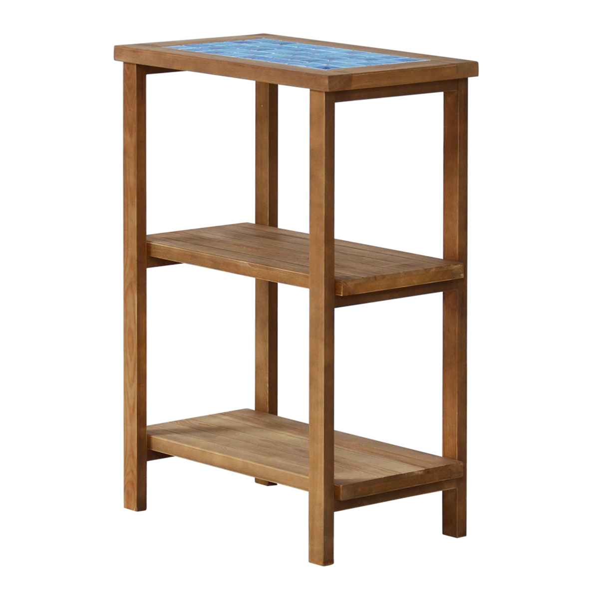 楽天市場】オープンラック 3段 天然木 タイル天板 PUDDLE 幅60cm