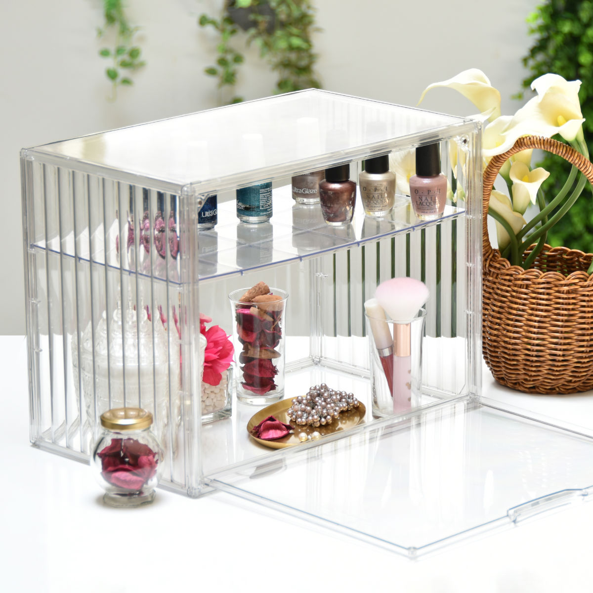 楽天市場】コレクションケース 棚付き マルチクリアボックス 2個セット