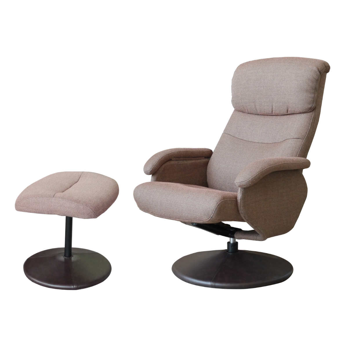 楽天市場】パーソナルチェア リクライニング機能 オットマン付 約幅