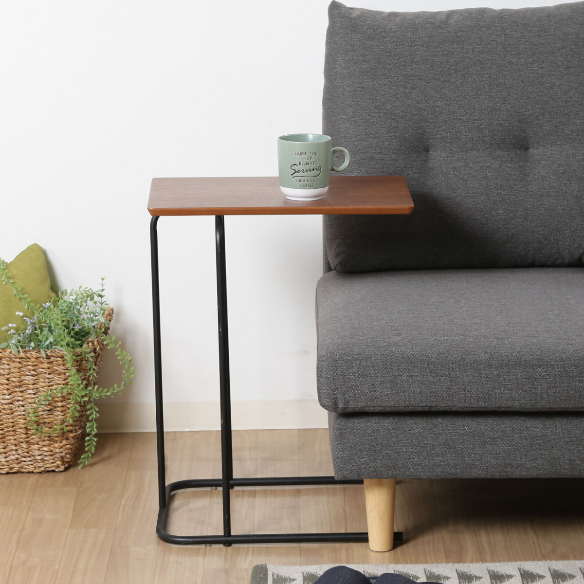 楽天市場】サイドテーブル 高さ60cm 木製 コーヒーテーブル （ コの字