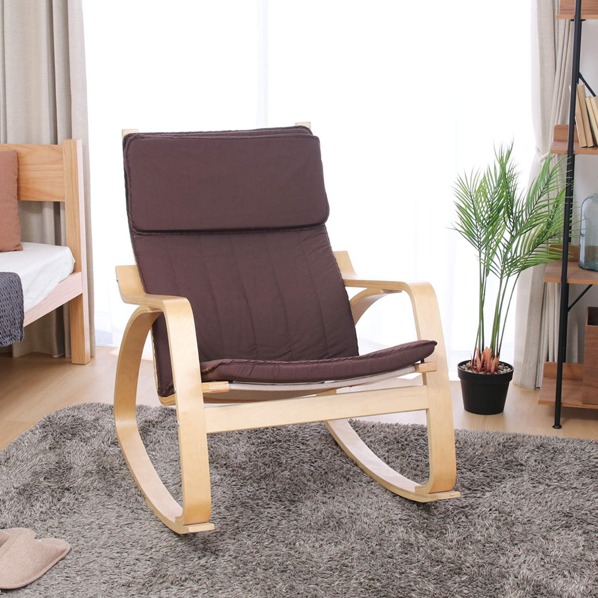 楽天市場】ロッキングチェア 座面高48cm リラックスチェアー スリム