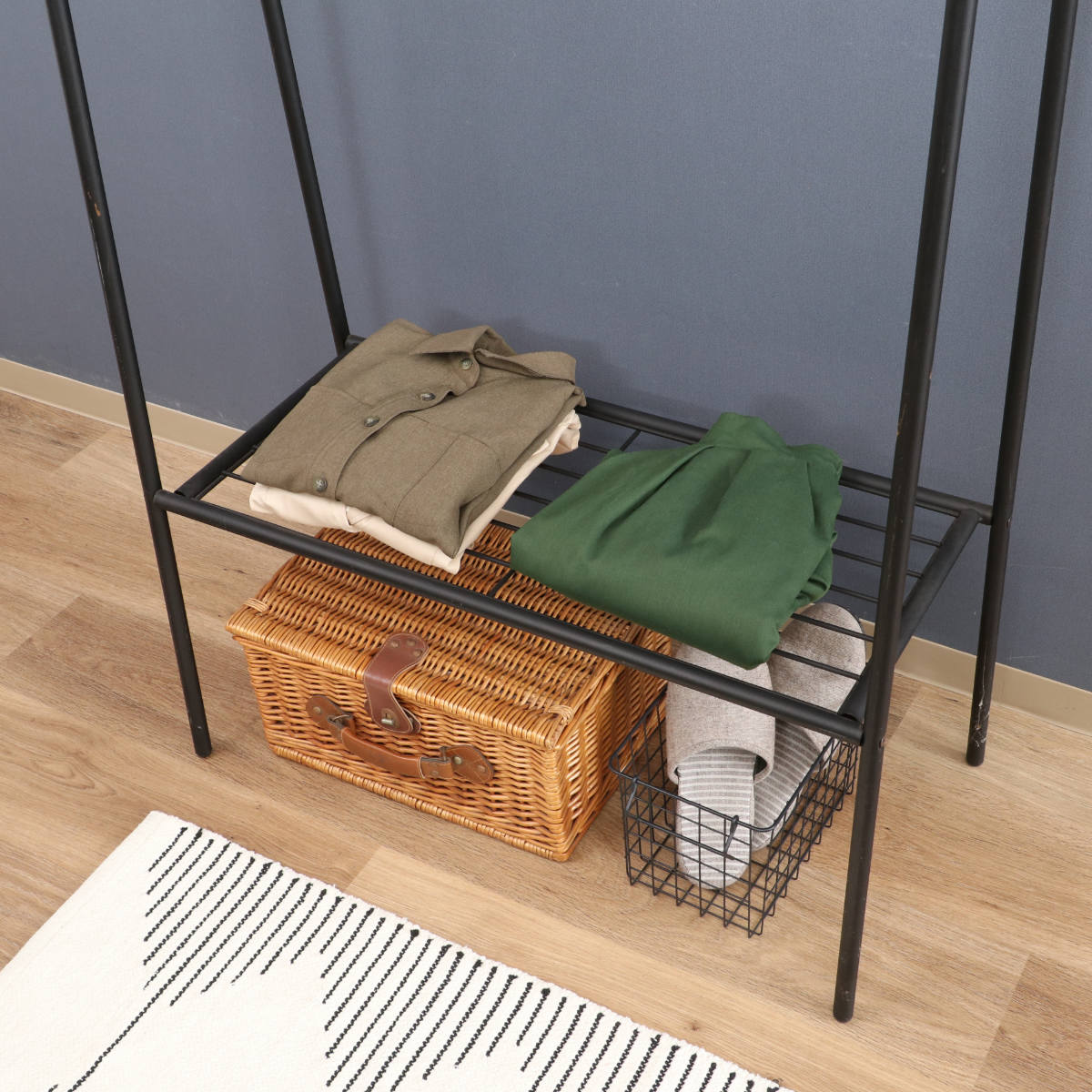 楽天市場】ハンガーラック 幅80cm スチール製 ブルックリンスタイル