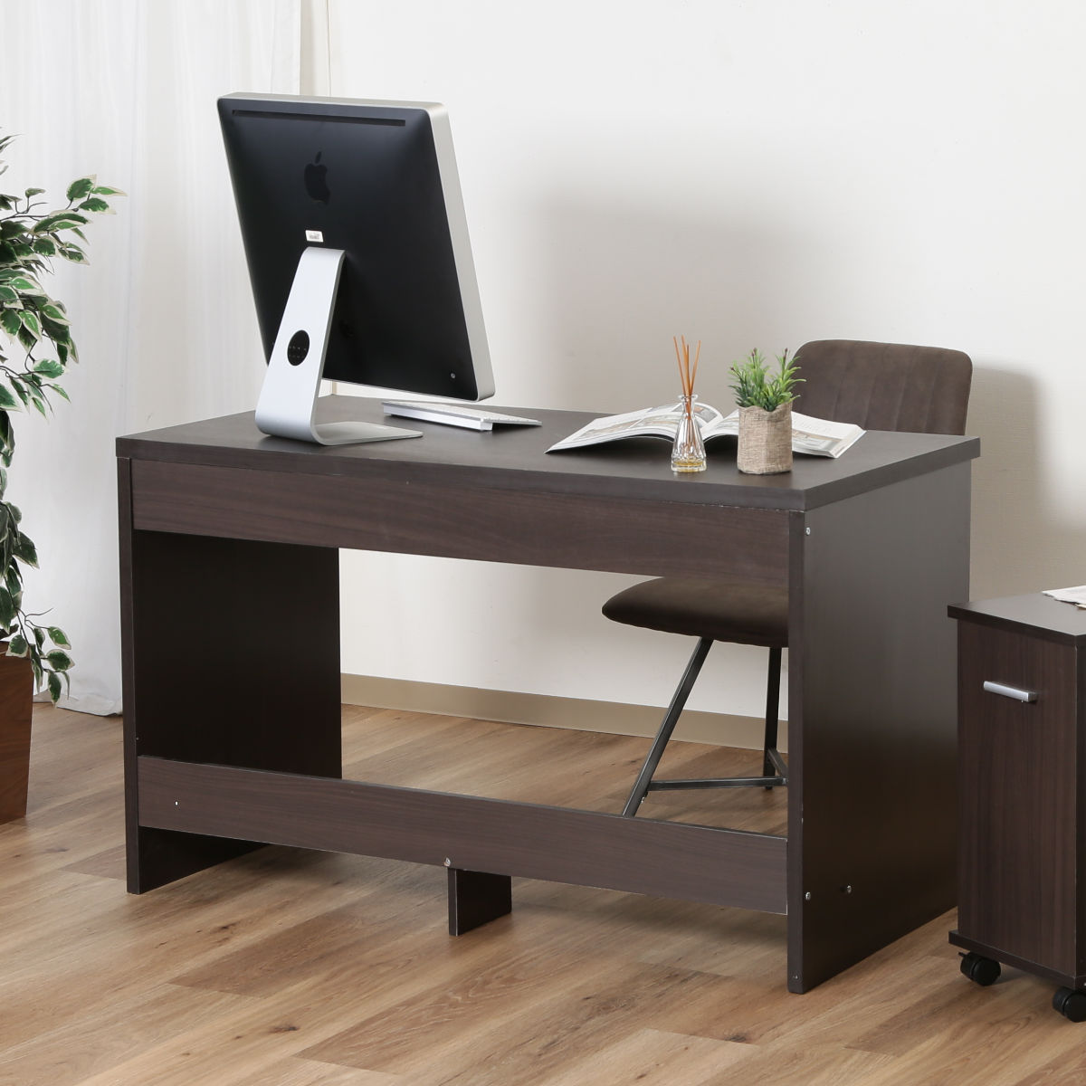 楽天市場】ワークデスク チェスト ラック 3点セット 幅120cm 木目調