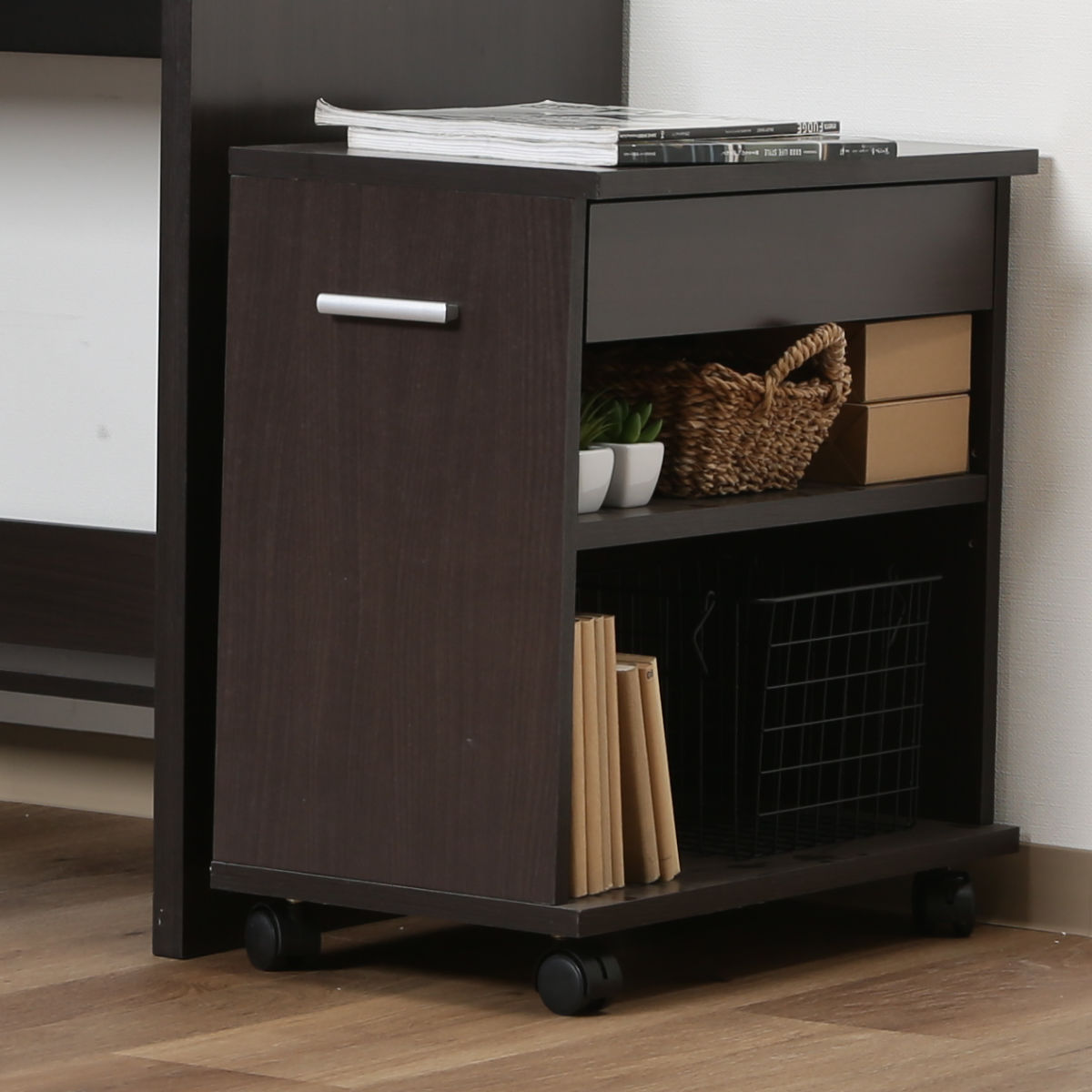 楽天市場】ワークデスク チェスト ラック 3点セット 幅120cm 木目調