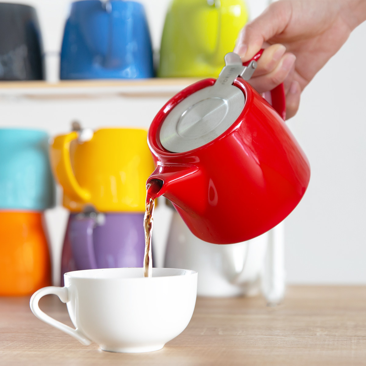 楽天市場】ティーポット 530ml スタンプティーポット 硬質陶器 （ 食洗