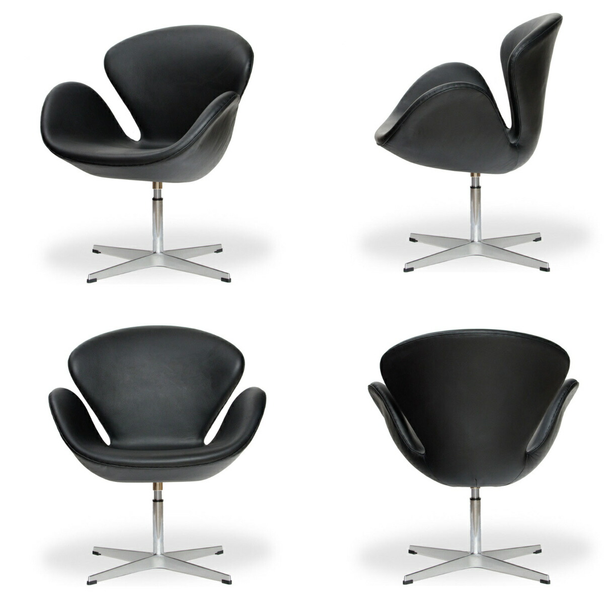 楽天市場】リビングチェア 回転式 座面高44cm 本革 ラウンジチェア S