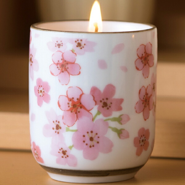 楽天市場】桜茶キャンドル（小） （ キャンドル ローソク ろうそく 桜
