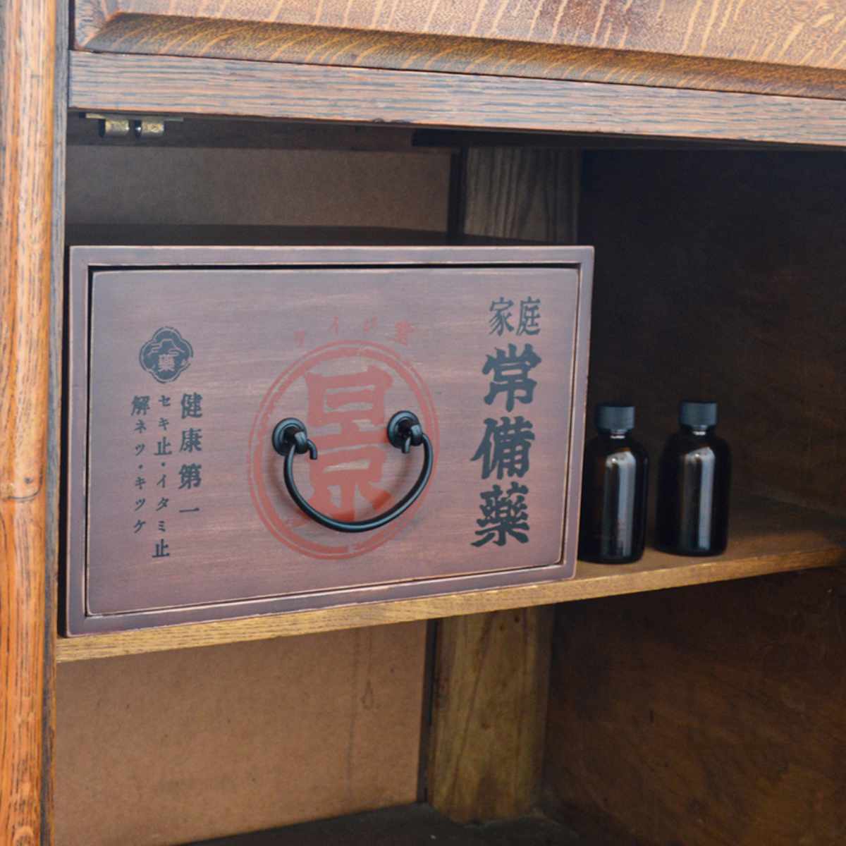 楽天市場】レトロ薬箱 ヤゴウ 木製 （ 薬箱 くすり箱 薬入れ 収納