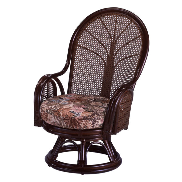 楽天市場】籐 ラウンドチェアー ハイバック 座面高35cm （ 送料無料