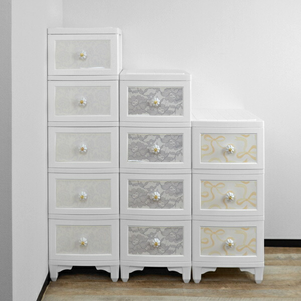 楽天市場】収納ケース アンティーク風チェスト 5段 姫系 家具 （ 送料