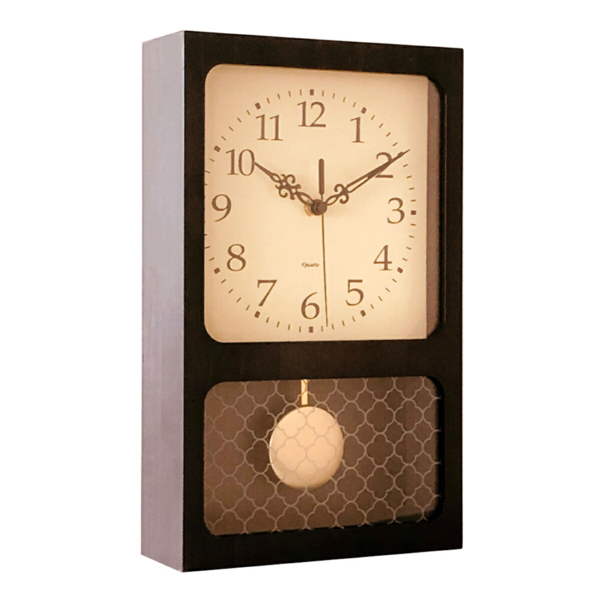 楽天市場】振り子時計 レクタングル 木製 北欧風 （ 時計 掛け時計