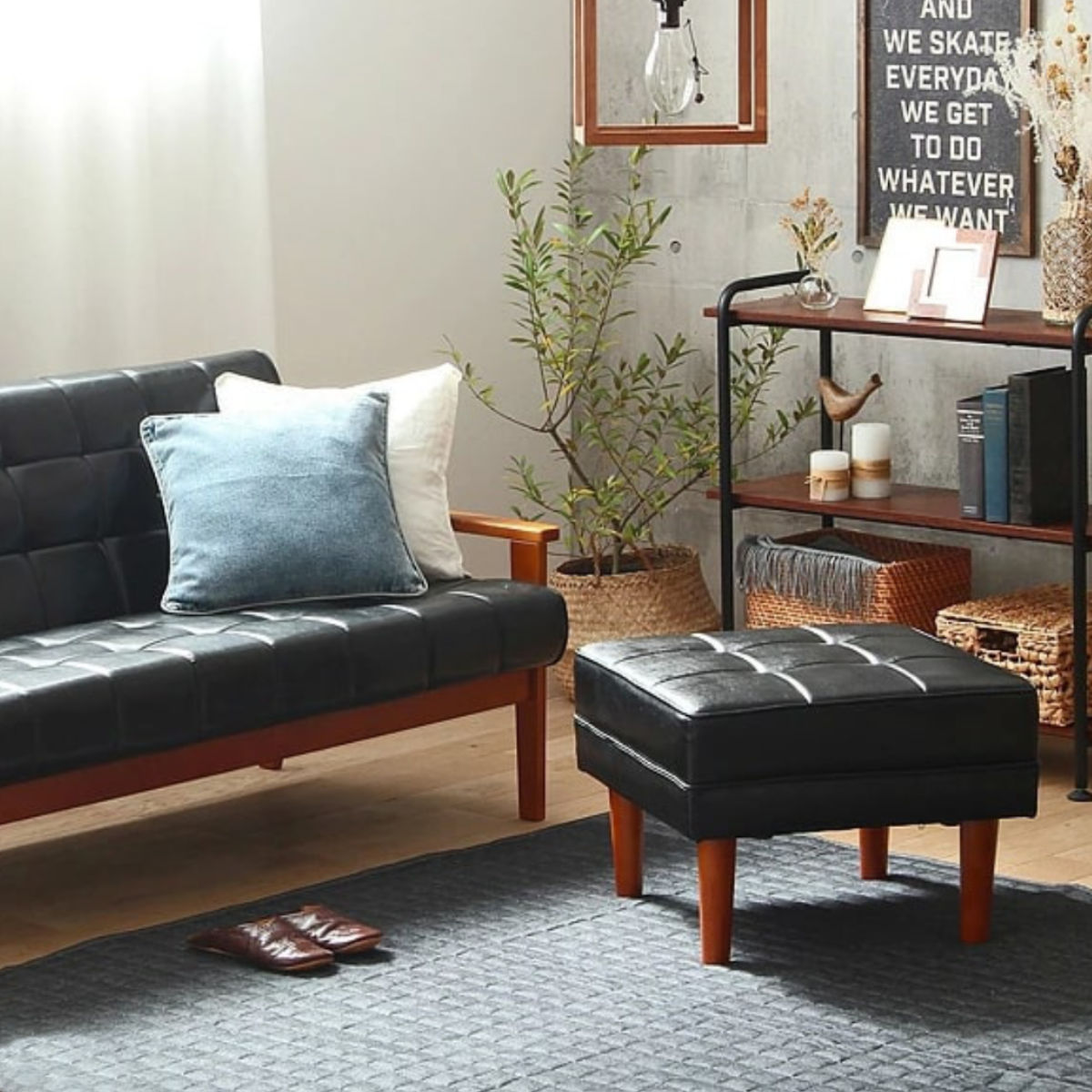 楽天市場】オットマン 高さ40cm レザー調 木製 （ 送料無料 チェア