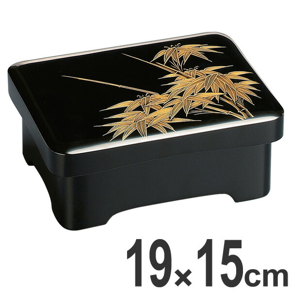 楽天市場】重箱 木製 足付 丼重 黒内朱沈金竹 食器 越前漆器 漆塗
