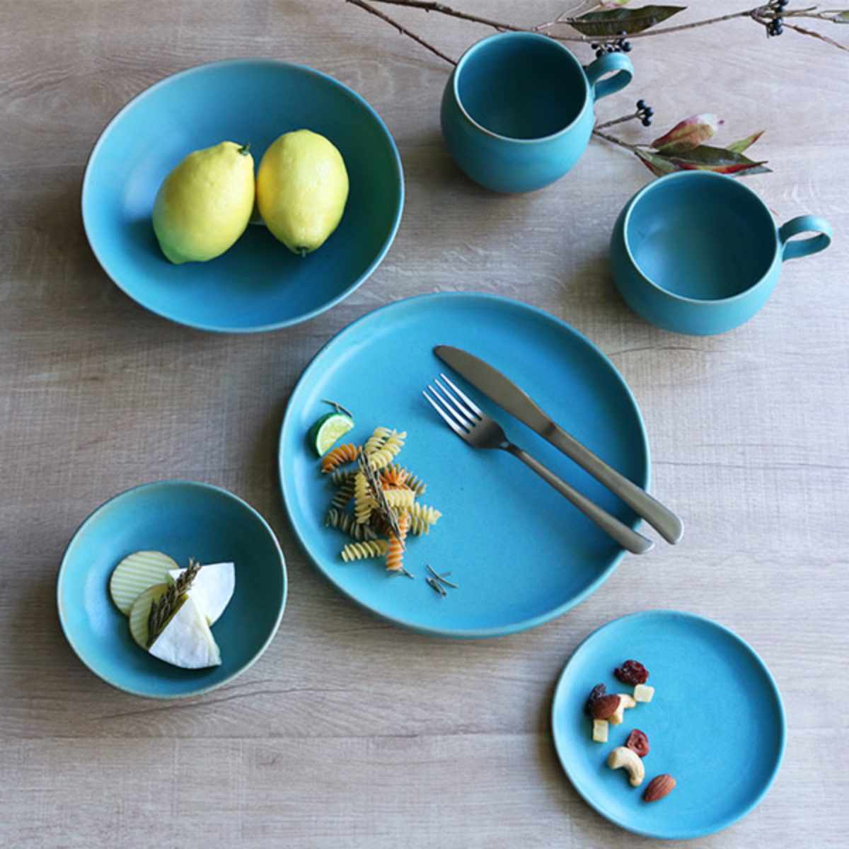 楽天市場】ボウル 21cm Blueシリーズ 陶器 食器 笠間焼 日本製 （ お皿