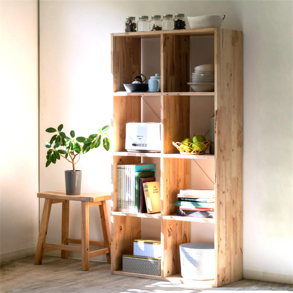 楽天市場】オープンシェルフ 2×4 幅73cm ラバーウッド 無垢材